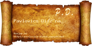 Pavlovics Diána névjegykártya